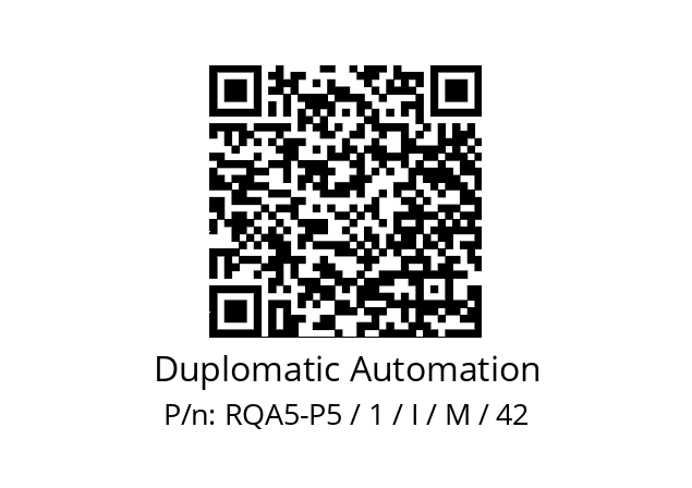   Duplomatic Automation RQA5-P5 / 1 / I / M / 42