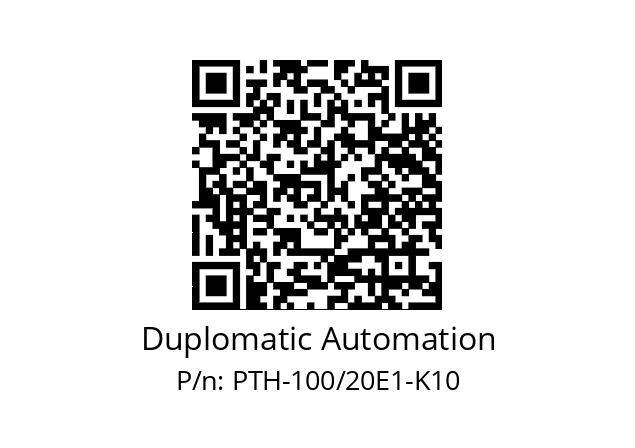   Duplomatic Automation PTH-100/20E1-K10