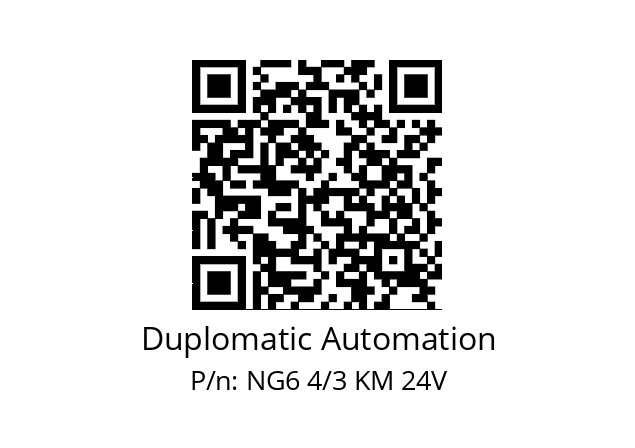   Duplomatic Automation NG6 4/3 KM 24V