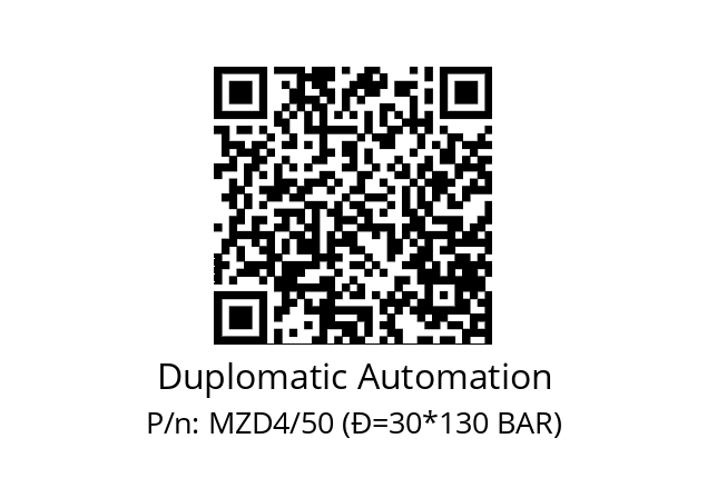   Duplomatic Automation MZD4/50 (Ð=30*130 BAR)