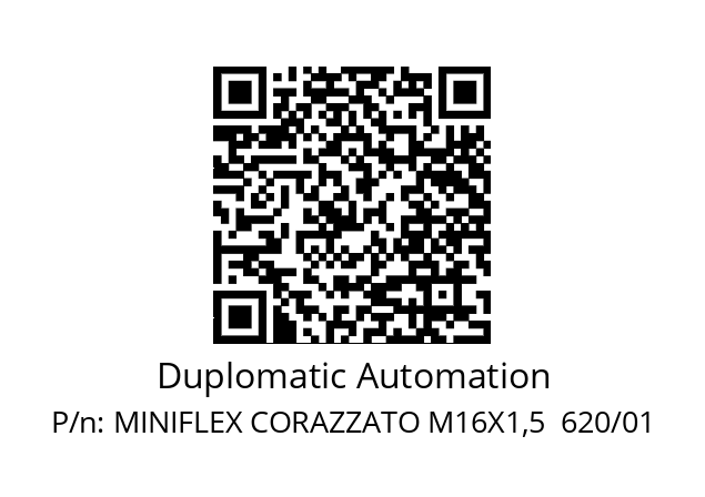   Duplomatic Automation MINIFLEX CORAZZATO M16X1,5  620/01