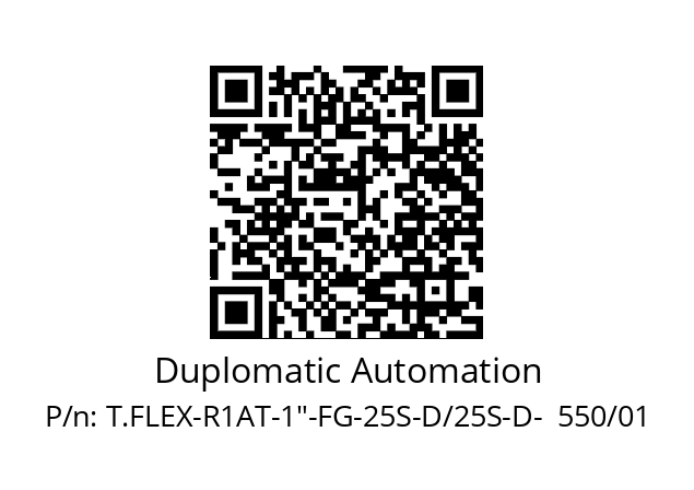   Duplomatic Automation T.FLEX-R1AT-1"-FG-25S-D/25S-D-  550/01