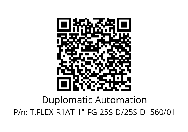   Duplomatic Automation T.FLEX-R1AT-1"-FG-25S-D/25S-D- 560/01