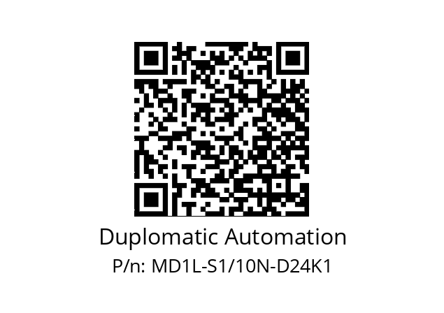   Duplomatic Automation MD1L-S1/10N-D24K1