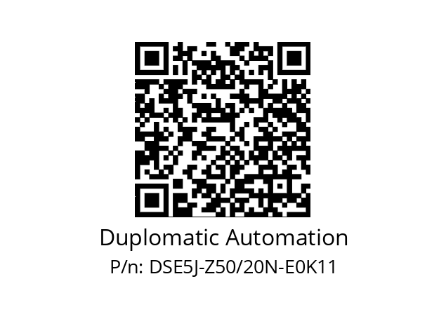   Duplomatic Automation DSE5J-Z50/20N-E0K11