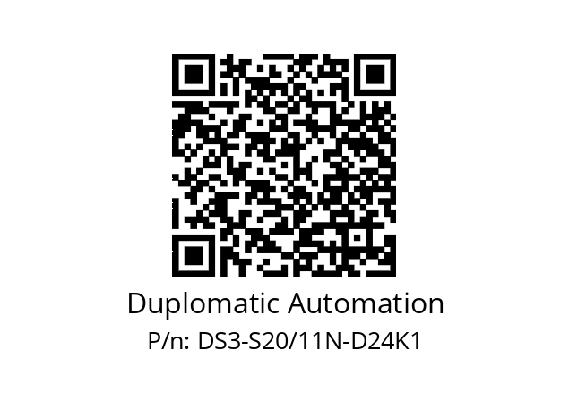   Duplomatic Automation DS3-S20/11N-D24K1