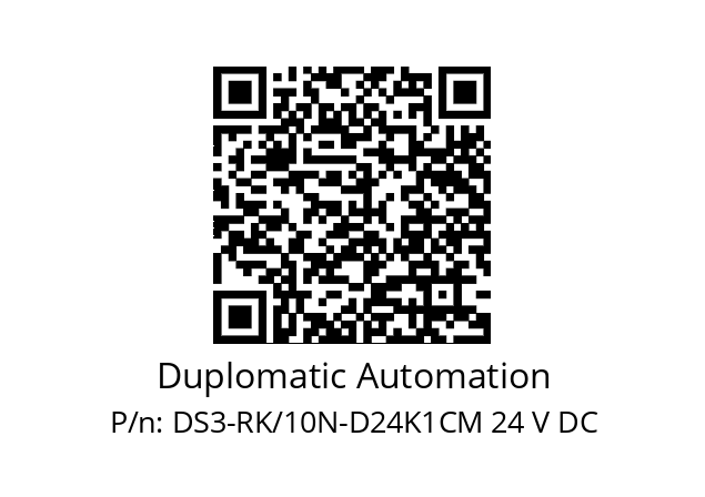   Duplomatic Automation DS3-RK/10N-D24K1CM 24 V DC