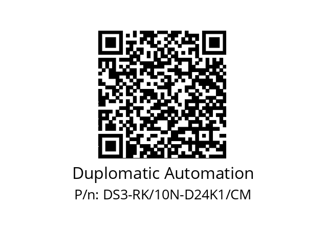   Duplomatic Automation DS3-RK/10N-D24K1/CM