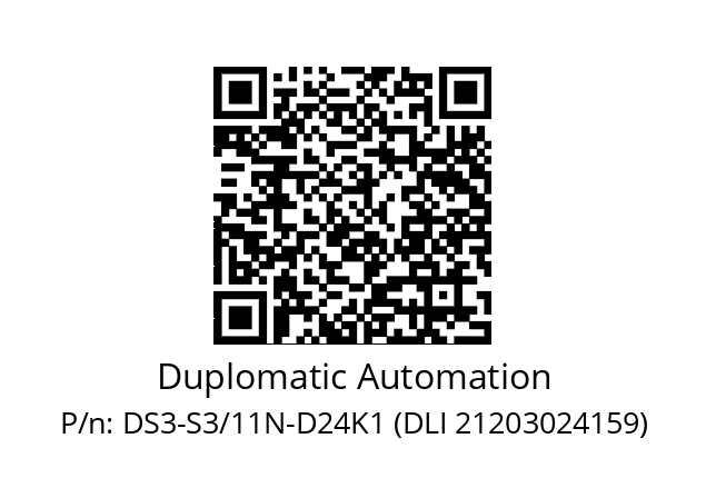   Duplomatic Automation DS3-S3/11N-D24K1 (DLI 21203024159)