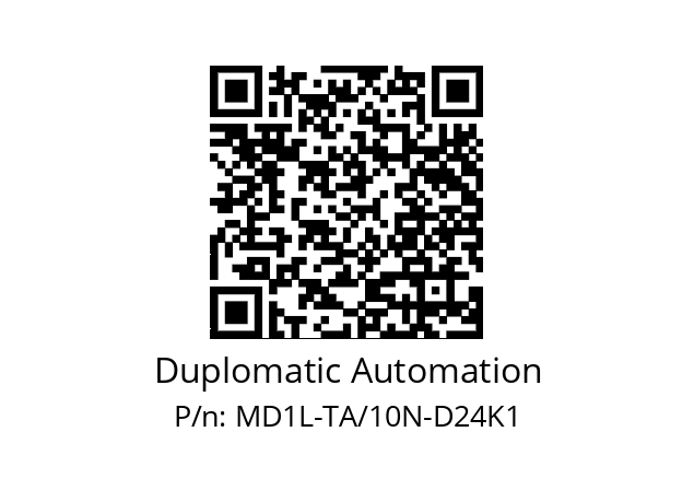   Duplomatic Automation MD1L-TA/10N-D24K1