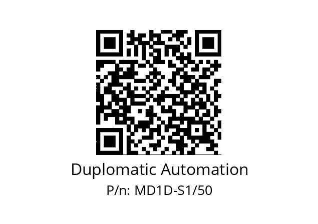   Duplomatic Automation MD1D-S1/50