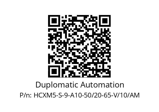   Duplomatic Automation HCXM5-S-9-A10-50/20-65-V/10/AM