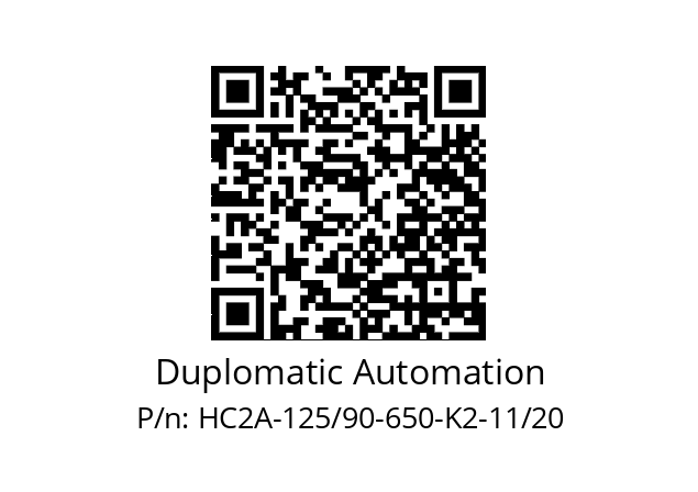   Duplomatic Automation HC2A-125/90-650-K2-11/20