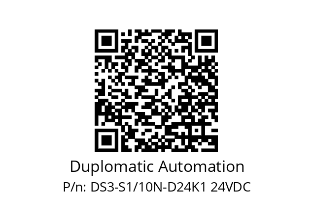   Duplomatic Automation DS3-S1/10N-D24K1 24VDC