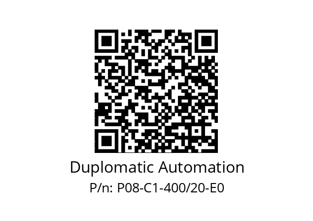   Duplomatic Automation P08-C1-400/20-E0