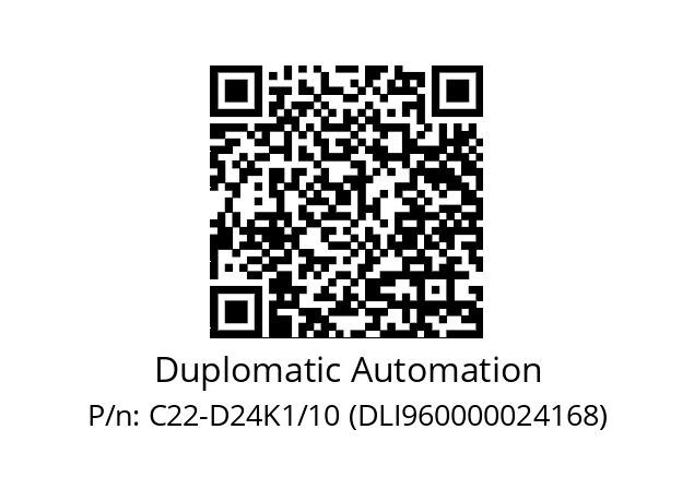   Duplomatic Automation C22-D24K1/10 (DLI960000024168)