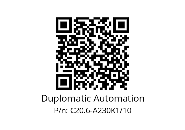   Duplomatic Automation C20.6-A230K1/10