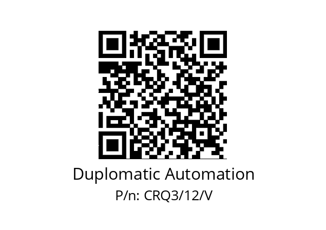   Duplomatic Automation CRQ3/12/V