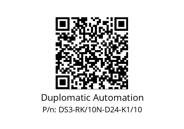   Duplomatic Automation DS3-RK/10N-D24-K1/10