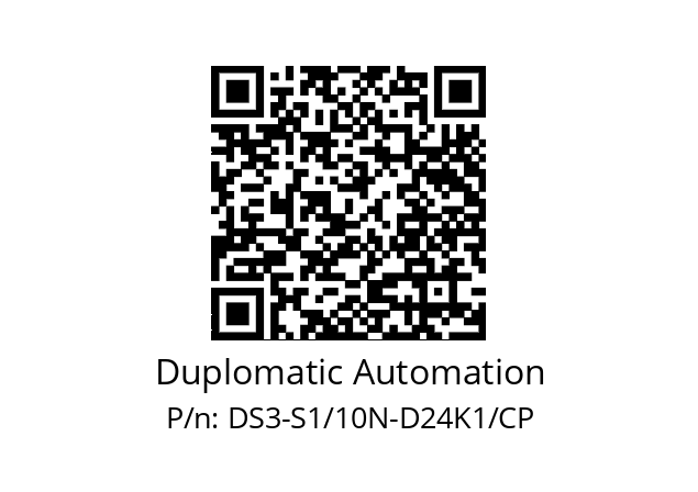   Duplomatic Automation DS3-S1/10N-D24K1/CP