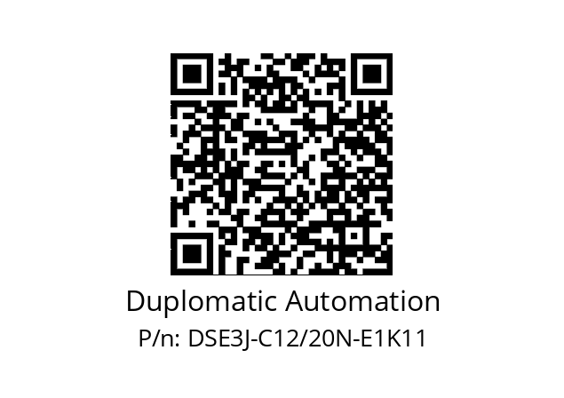   Duplomatic Automation DSE3J-C12/20N-E1K11