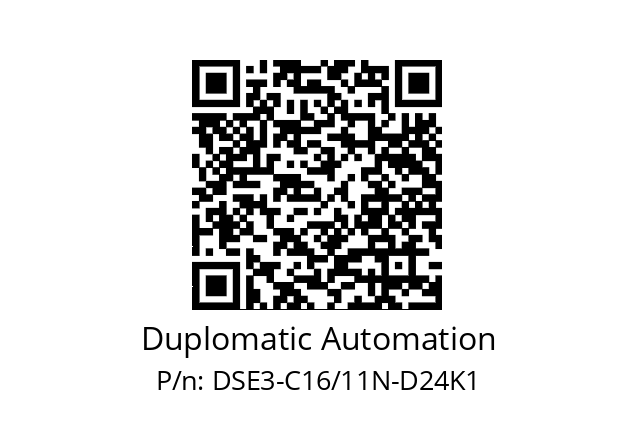   Duplomatic Automation DSE3-C16/11N-D24K1