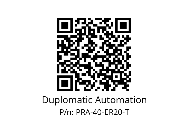   Duplomatic Automation PRA-40-ER20-T