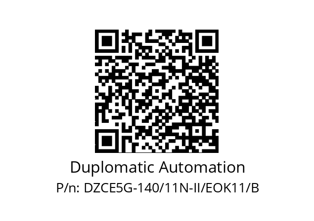   Duplomatic Automation DZCE5G-140/11N-II/EOK11/B