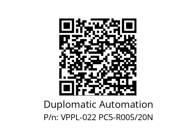   Duplomatic Automation VPPL-022 PC5-R00S/20N