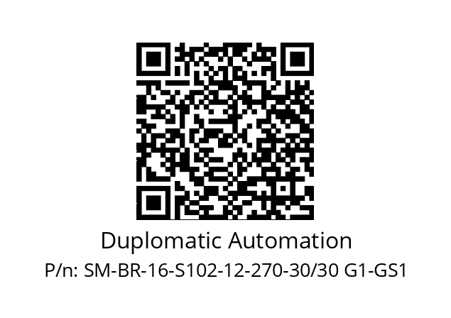   Duplomatic Automation SM-BR-16-S102-12-270-30/30 G1-GS1