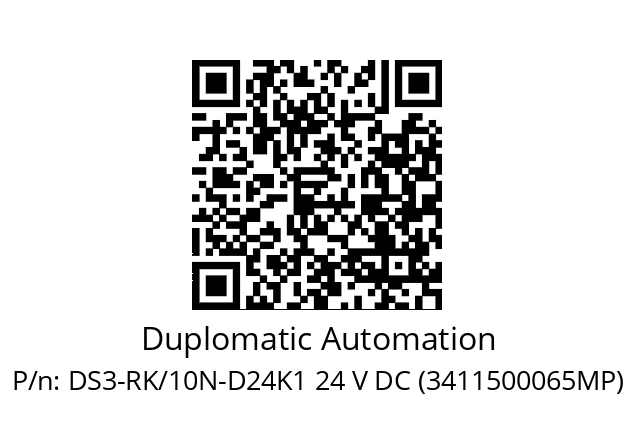   Duplomatic Automation DS3-RK/10N-D24K1 24 V DC (3411500065MP)