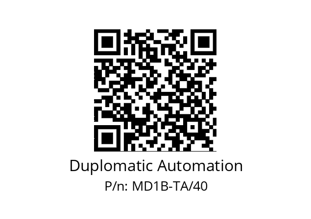   Duplomatic Automation MD1B-TA/40