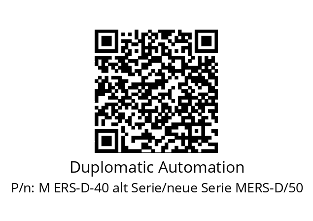   Duplomatic Automation M ERS-D-40 alt Serie/neue Serie MERS-D/50