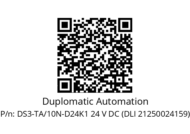   Duplomatic Automation DS3-TA/10N-D24K1 24 V DC (DLI 21250024159)