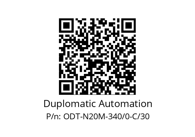   Duplomatic Automation ODT-N20M-340/0-C/30