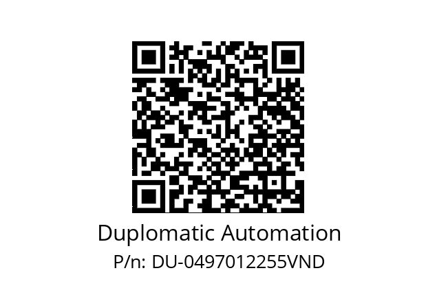   Duplomatic Automation DU-0497012255VND