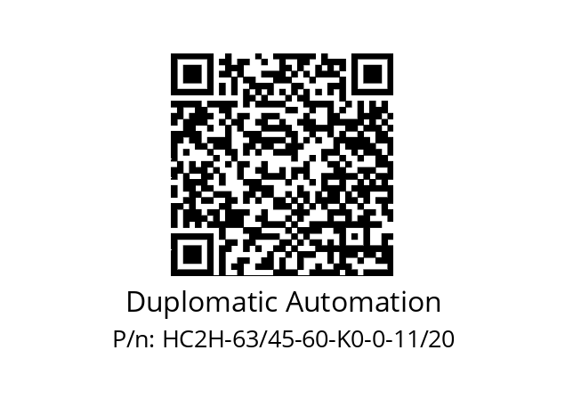   Duplomatic Automation HC2H-63/45-60-K0-0-11/20