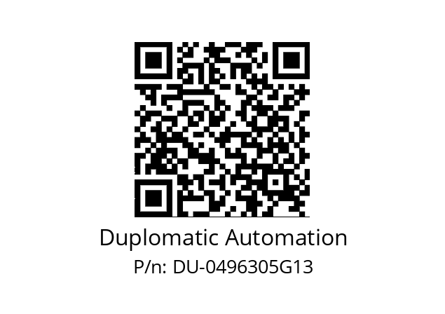   Duplomatic Automation DU-0496305G13