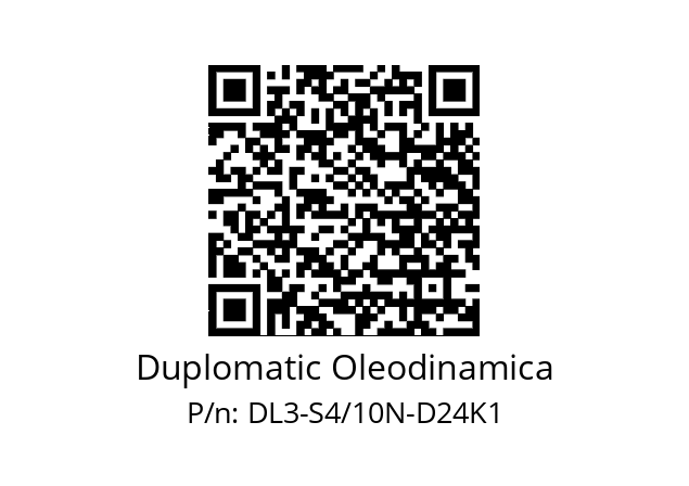   Duplomatic Oleodinamica DL3-S4/10N-D24K1