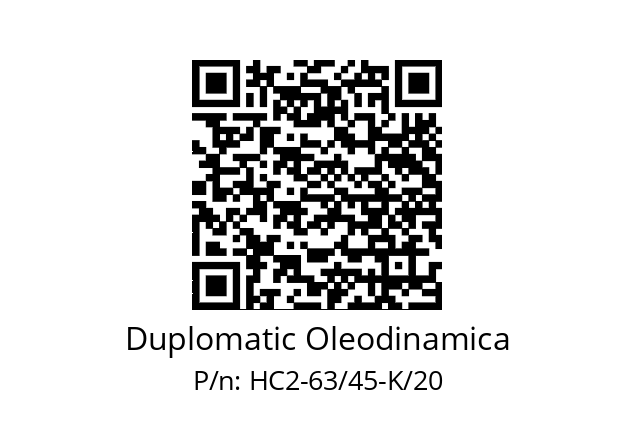   Duplomatic Oleodinamica HC2-63/45-K/20