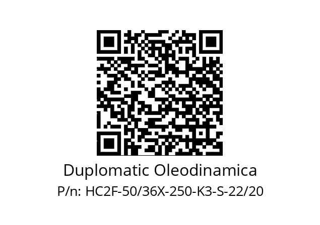   Duplomatic Oleodinamica HC2F-50/36X-250-K3-S-22/20