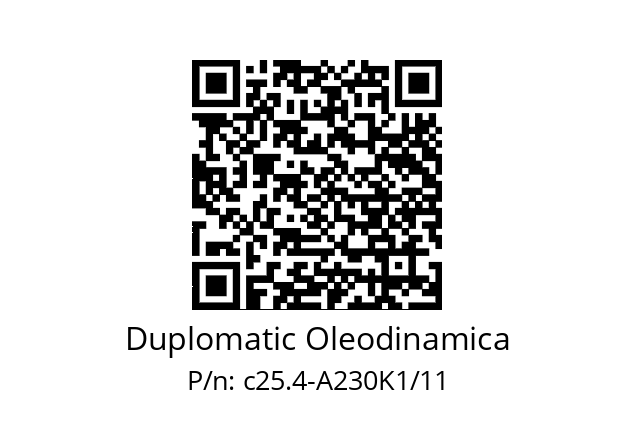   Duplomatic Oleodinamica c25.4-A230K1/11