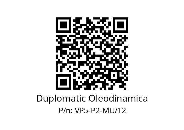   Duplomatic Oleodinamica VP5-P2-MU/12