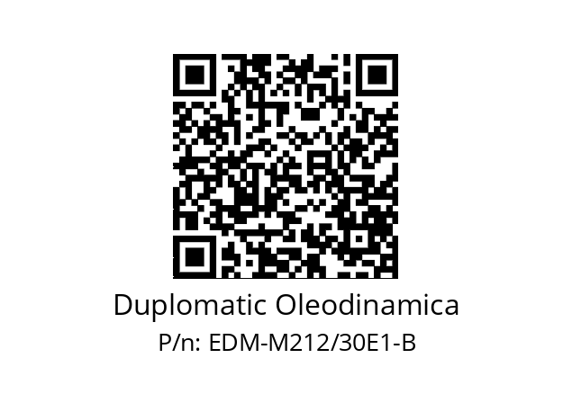   Duplomatic Oleodinamica EDM-M212/30E1-B