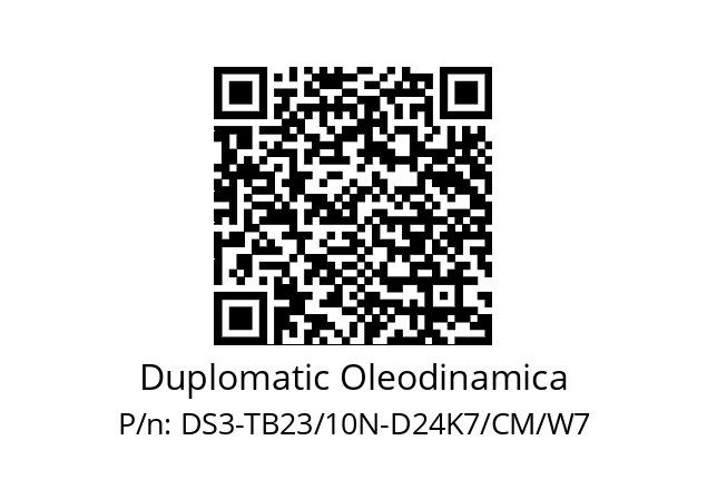   Duplomatic Oleodinamica DS3-TB23/10N-D24K7/CM/W7