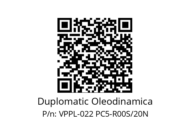   Duplomatic Oleodinamica VPPL-022 PC5-R00S/20N