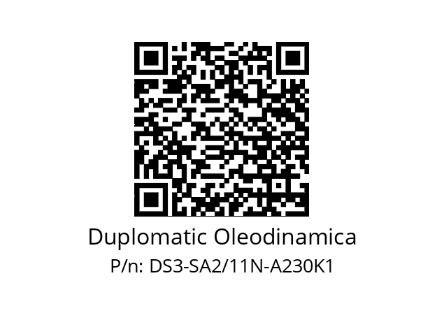   Duplomatic Oleodinamica DS3-SA2/11N-A230K1