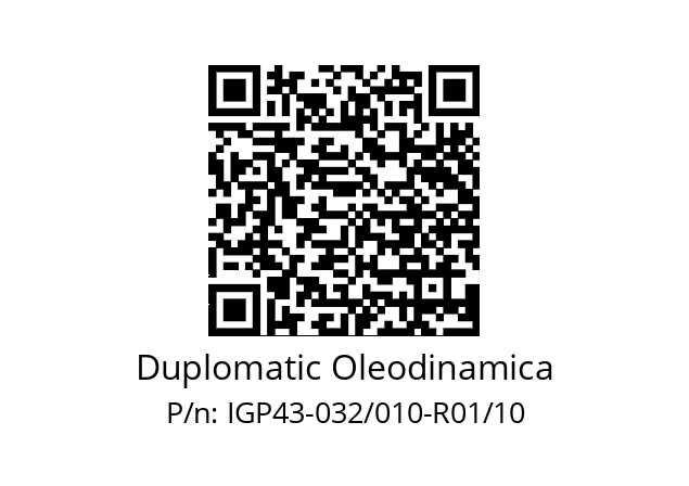   Duplomatic Oleodinamica IGP43-032/010-R01/10