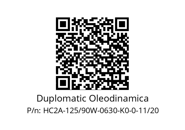   Duplomatic Oleodinamica HC2A-125/90W-0630-K0-0-11/20