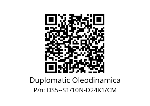   Duplomatic Oleodinamica DS5--S1/10N-D24K1/CM